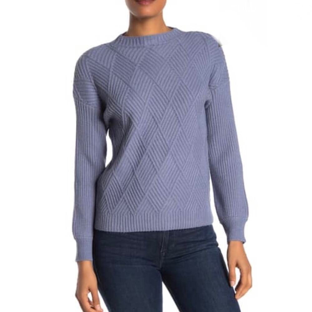 Catherine Malandrino Textured Diamond Stripe Top